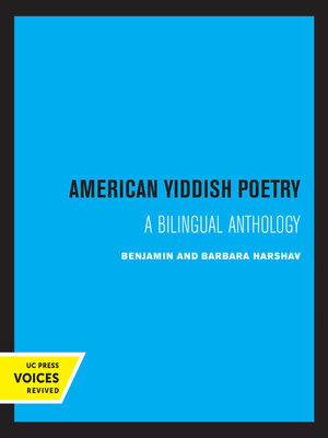 cover image of American Yiddish Poetry